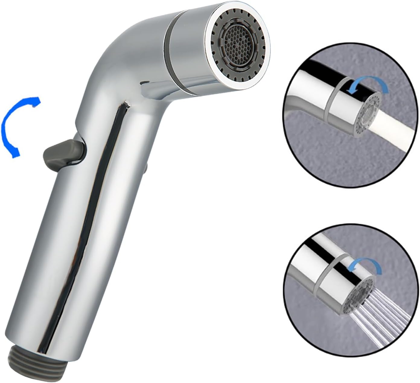 AYNEFY Handheld Bidet Sprayer,Electroplating Adjustable Toilet Bidet Spray Nozzle Baby Cloth Diaper Sprayer for Toilet Cleaning Bathroom Accessory