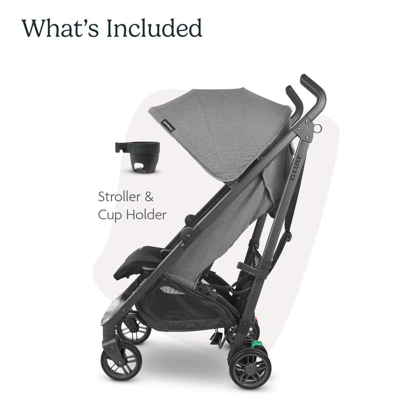 UPPAbaby G-Luxe Umbrella Stroller/Lightweight Design for Easy Travel/One-Step Fold + Recline/XL Basket + Canopy/Cup Holder Included/Jake (Charcoal/Carbon)