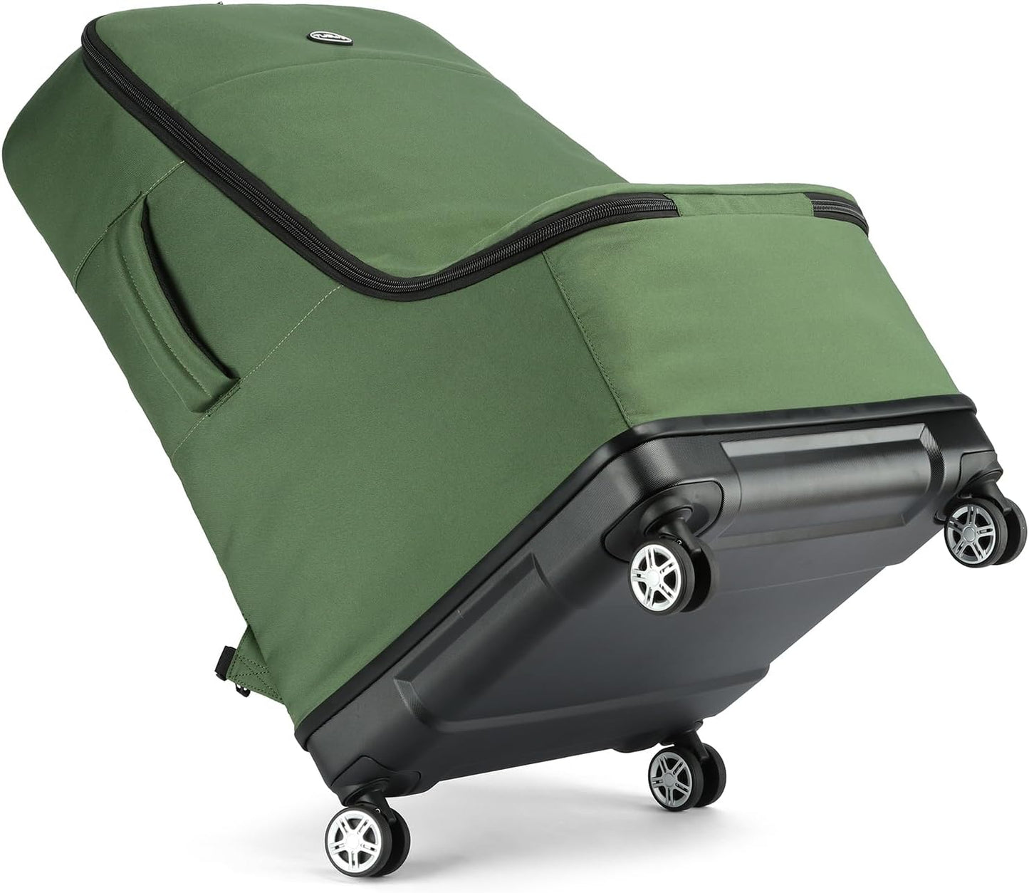 TUGUAN Car Seat Travel Bag for Airplane with Spinner Wheels, Infant Car Seat Bags for Air Travel with Hard Bottom, Padded Car Seat Backpack, Large Car Seat Storage Bag for Airport Check, Brown