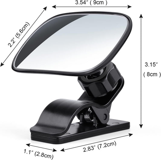Car Mirror for Baby, Dannisly Back Seat Baby Mirror, Toddler Adjustable Facing Rear View Convex - Accessories, Clip on Windshield or Sun Visor