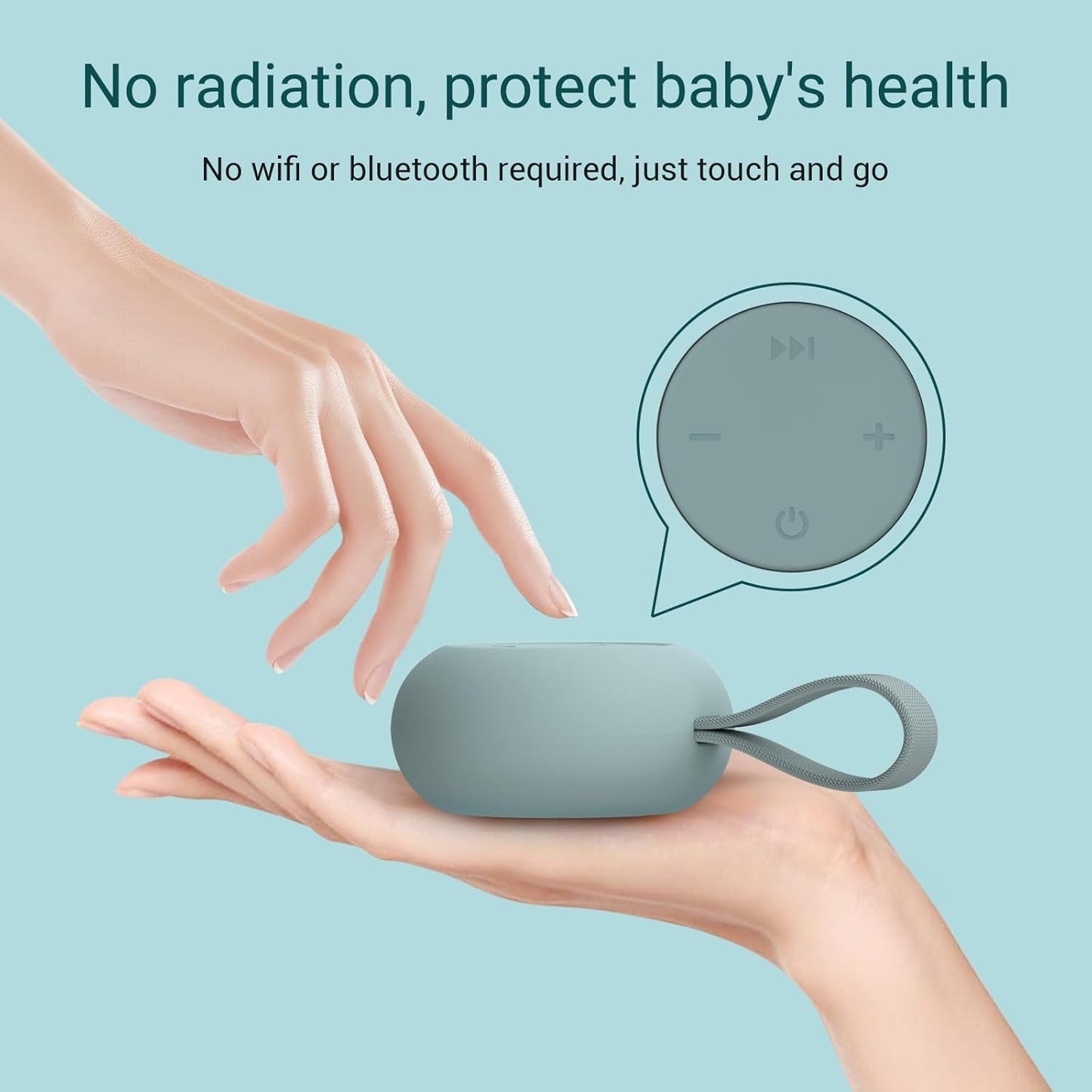 Jaroco Portable Baby Sound Machine [White Noise for Babies Kids Adults][Sleep Soother][12 Soothing Sounds] 15 Hours Battery Life, Registry Gift,Shower,Clips on Baby Stroller Rose