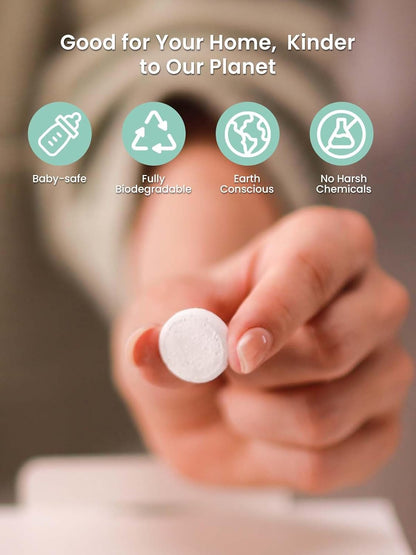 GROWNSY Descaling Tablets for Bottle Washers, 12 Count Descaler Tablets to Remove Limescale & Mineral Buildup, Compatible with Momcozy and Baby Brezza Baby Bottle Washer