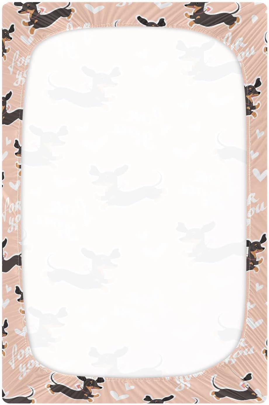 Fall Cute Mushroom Leaves Fitted Crib Sheets Stretchy Portable Playard Sheets for Baby Toddler, Breathable Soft Mini Crib Mattress 52 x 28 in for Boys and Girls