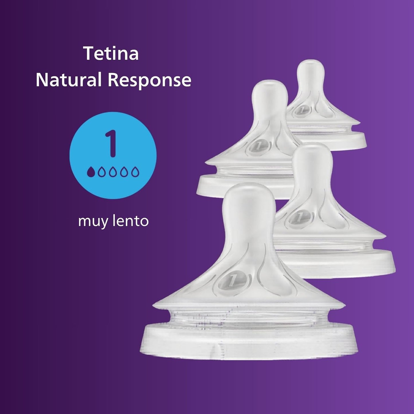 Philips Avent Natural Response Nipples, Medium Flow (Flow 3), 4-Pack, SCY963/44