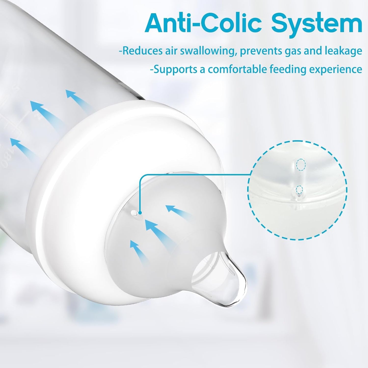 Silicone Bottle Nipples Compatible with Pigeon Bottles, Replacement Soft Nipple for Baby 6+ Months, Anti-Colic, BPA-Free, Fast Flow, Size L, 4-Pack