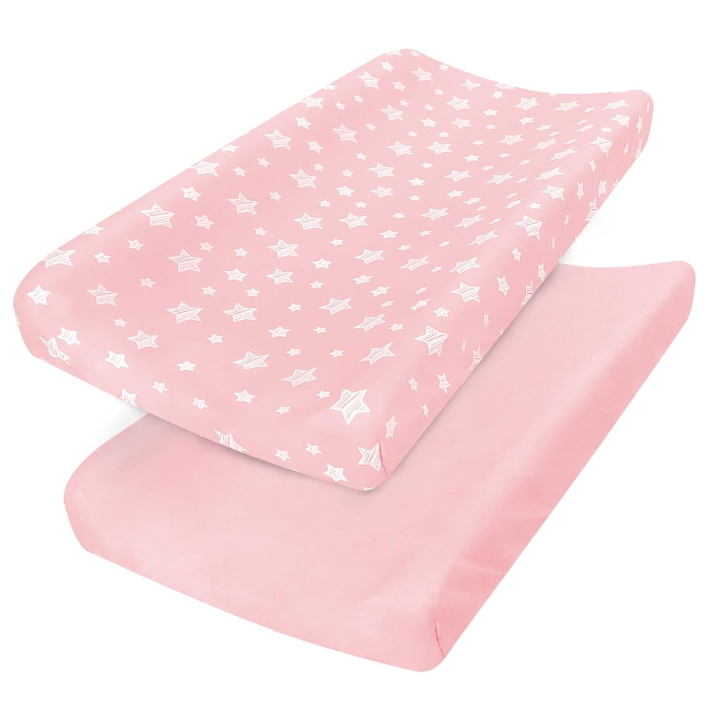 Pack and Play Sheets, 2 Pack Mini Crib Sheets, Stretchy Playard Fitted Sheet, Compatible with Graco Pack n Play, Soft and Breathable Material, Planet & Flower