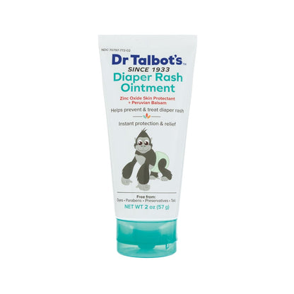 Dr. Talbot's Baby Diaper Rash Ointment - 2 oz - Zinc Oxide Skin Protectant with Peruvian Balsam - Treats and Prevents Rash