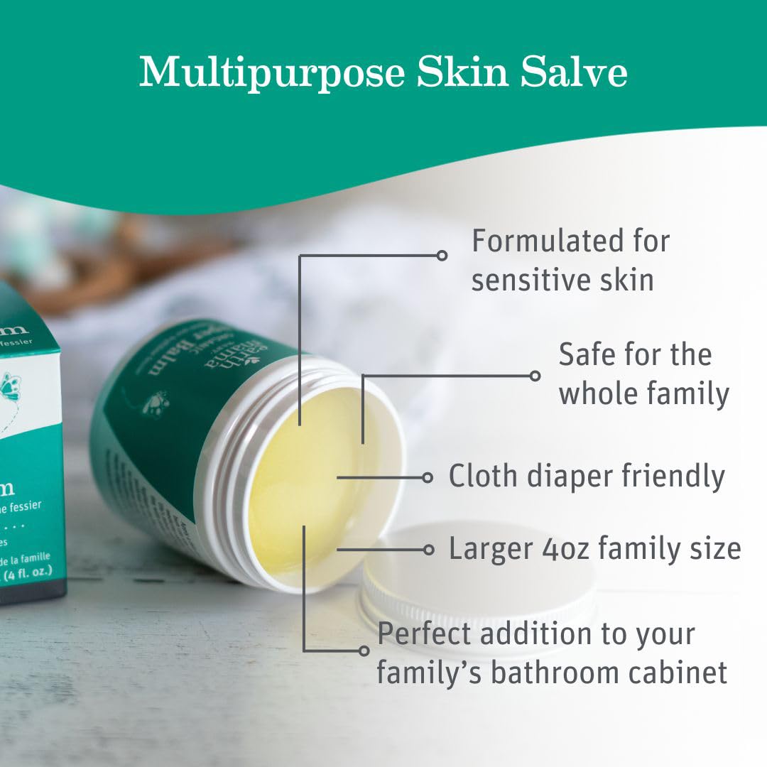 Earth Mama Organic Nipple Butter™ | Nipple Cream Safe for Breastfeeding | Postpartum Essentials for Nursing | Non Lanolin Nipple Cream, 2-Fluid Ounce