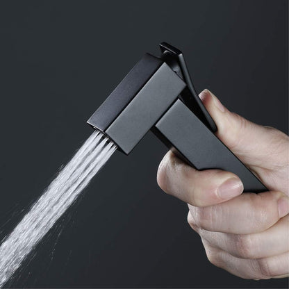 Handheld ToiletSprayer Square Portable Brass Shower Sprayer Head Suit for Bathroom Cloth Diaper Pet Cleaning,A(B)