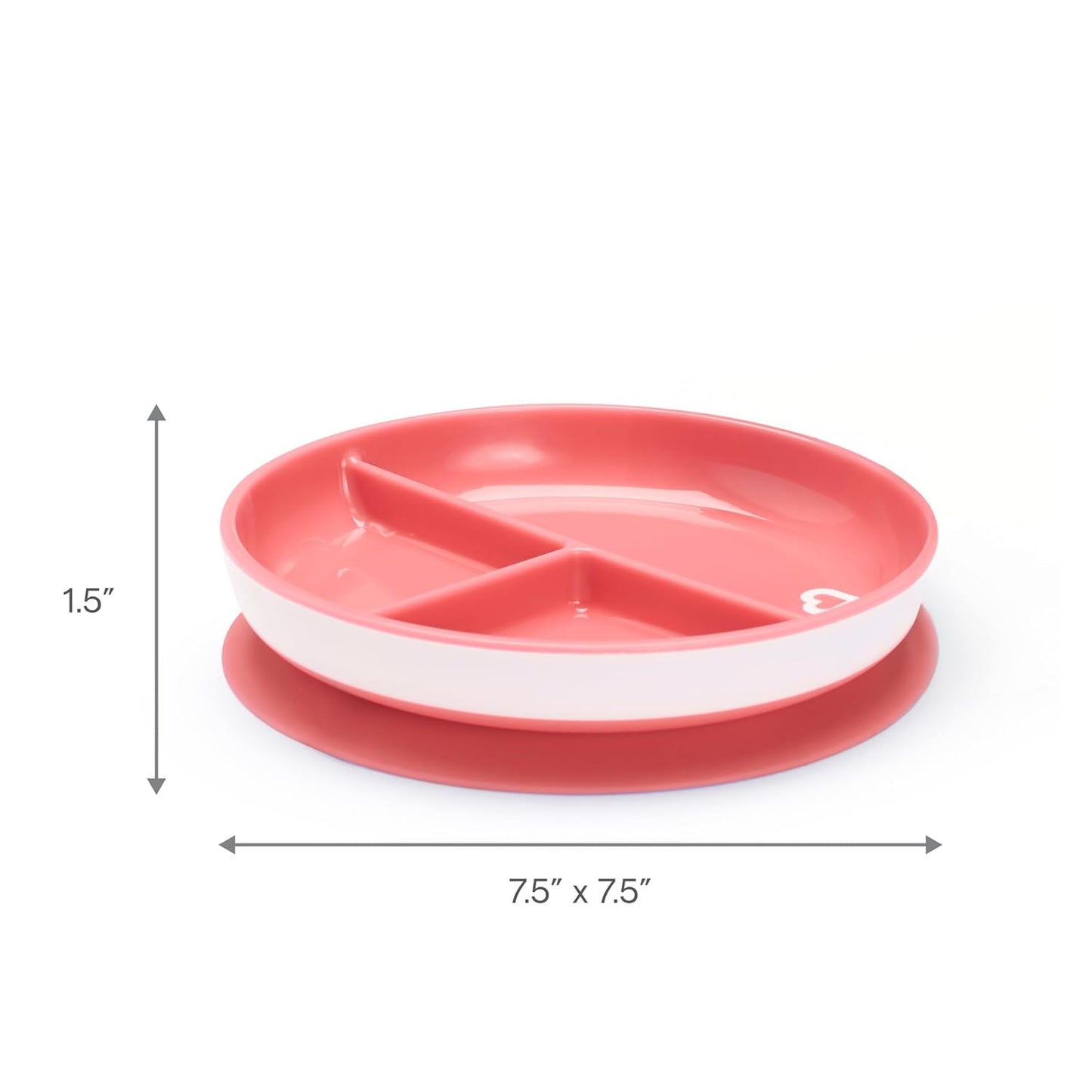 Munchkin Stay Put Suction Plates for Baby and Toddler, 3 Divided Sections , Blue/Green