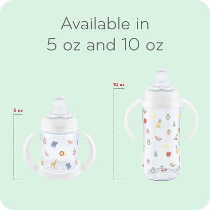 NUK Learner Cup, 5 Oz, Pack of 2, Pink Hearts, Soft Spout, Easy-Grip Handles, BPA Free, Spill Proof, Transition Sippy Cup