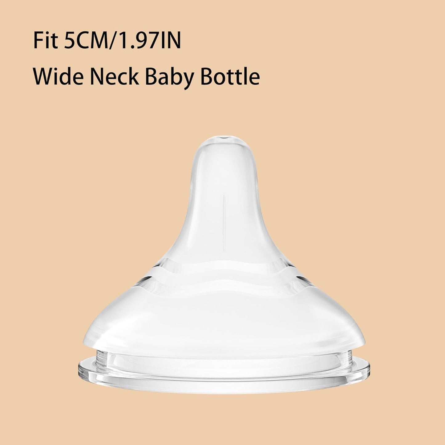 yanyoyo Silicone Bottle Nipple, Anti Colic Nipples for Baby, Natural Feel, S, 1 Months+, 4 Counts