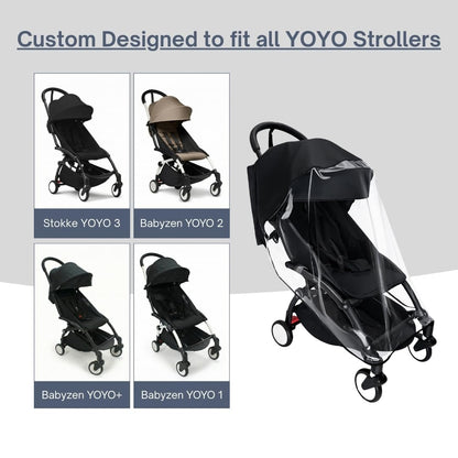 Rain Cover for Stokke YOYO 3, Babyzen YOYO 2, YOYO +, and YOYO (Stroller Not Included)