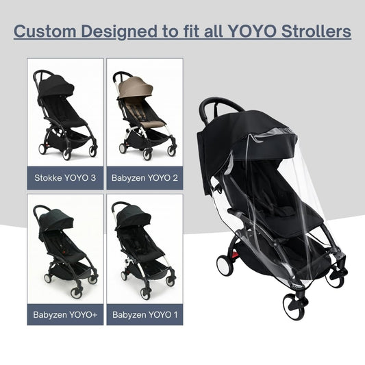 Rain Cover for Stokke YOYO 3, Babyzen YOYO 2, YOYO +, and YOYO (Stroller Not Included)