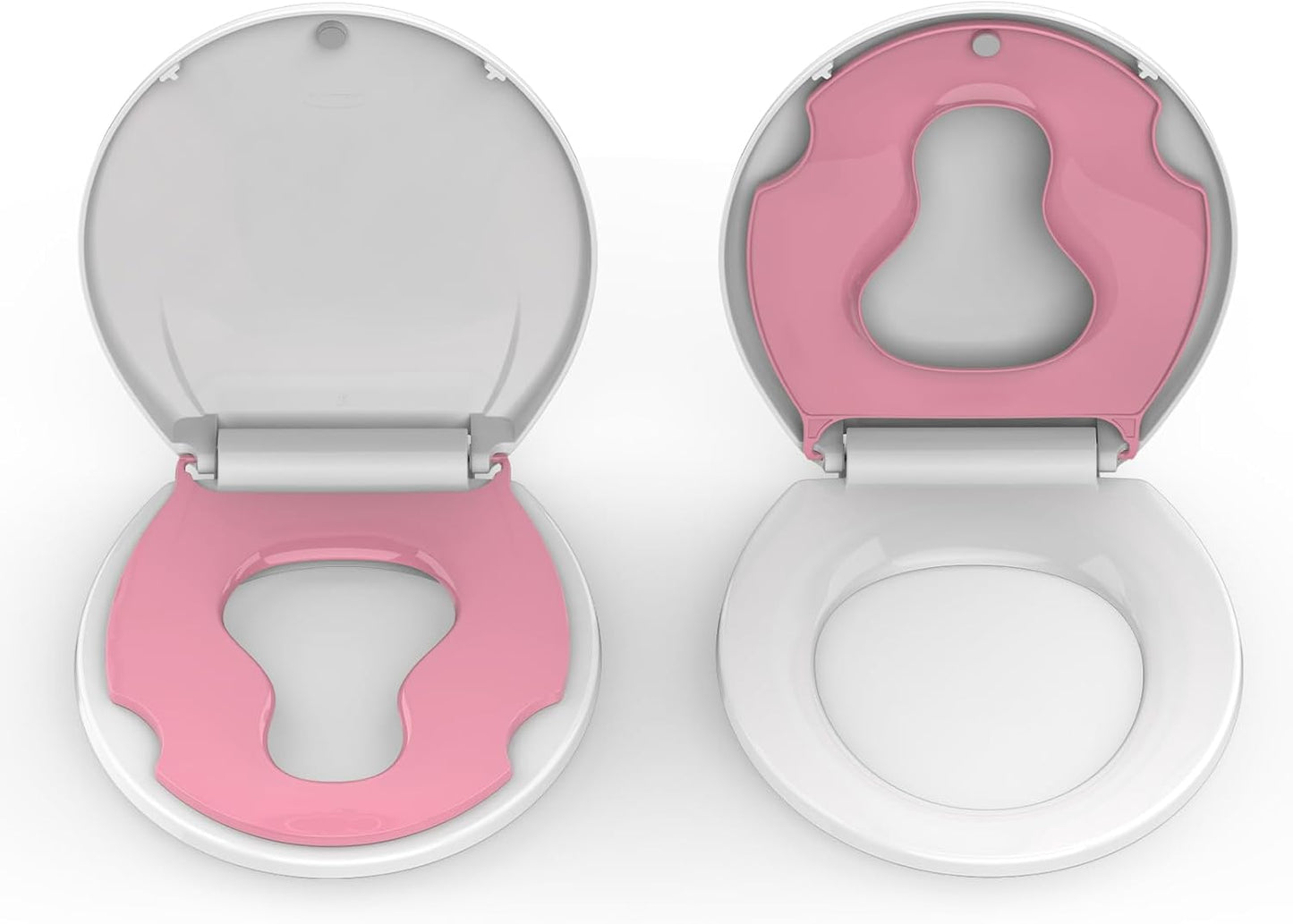 Toilet Seat Round,Toilet Seat with Toddler Seat Built in, Potty Training Toilet Seat Round Fits Both Adult and Child, with Soft Close,Easy Install and Clean - White, Round