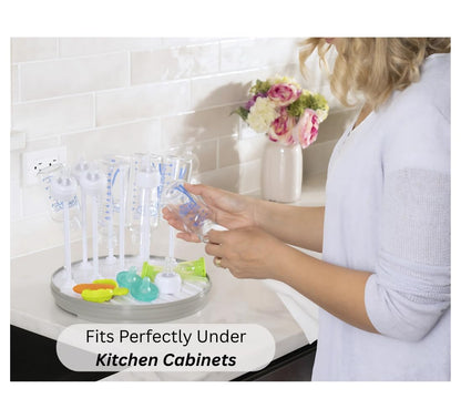 Pequeño Baby Bottle Drying Rack for Countertop – Compact Drying Station for Bottles, Nipples & Pump Parts | Fast-Drying BPA-Free Organizer for Newborn Essentials