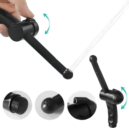 BARROCK Bathroom Hand Held Bidet Sprayer for Toilet Handheld Shattaf Spray Head Attachment Replacement, Adjustable Water Pressure for Feminine, Pets and Baby Diaper Washing, Matte Black