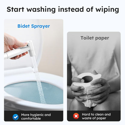 Arofa Handheld Bidet Sprayer for Toilet - 2 Pack Bidets Faucet for Existing Toilets Cloth Diaper Jet Sprayer, Stainless Steel Muslim Shower with Bidet Hose for Feminine Wash