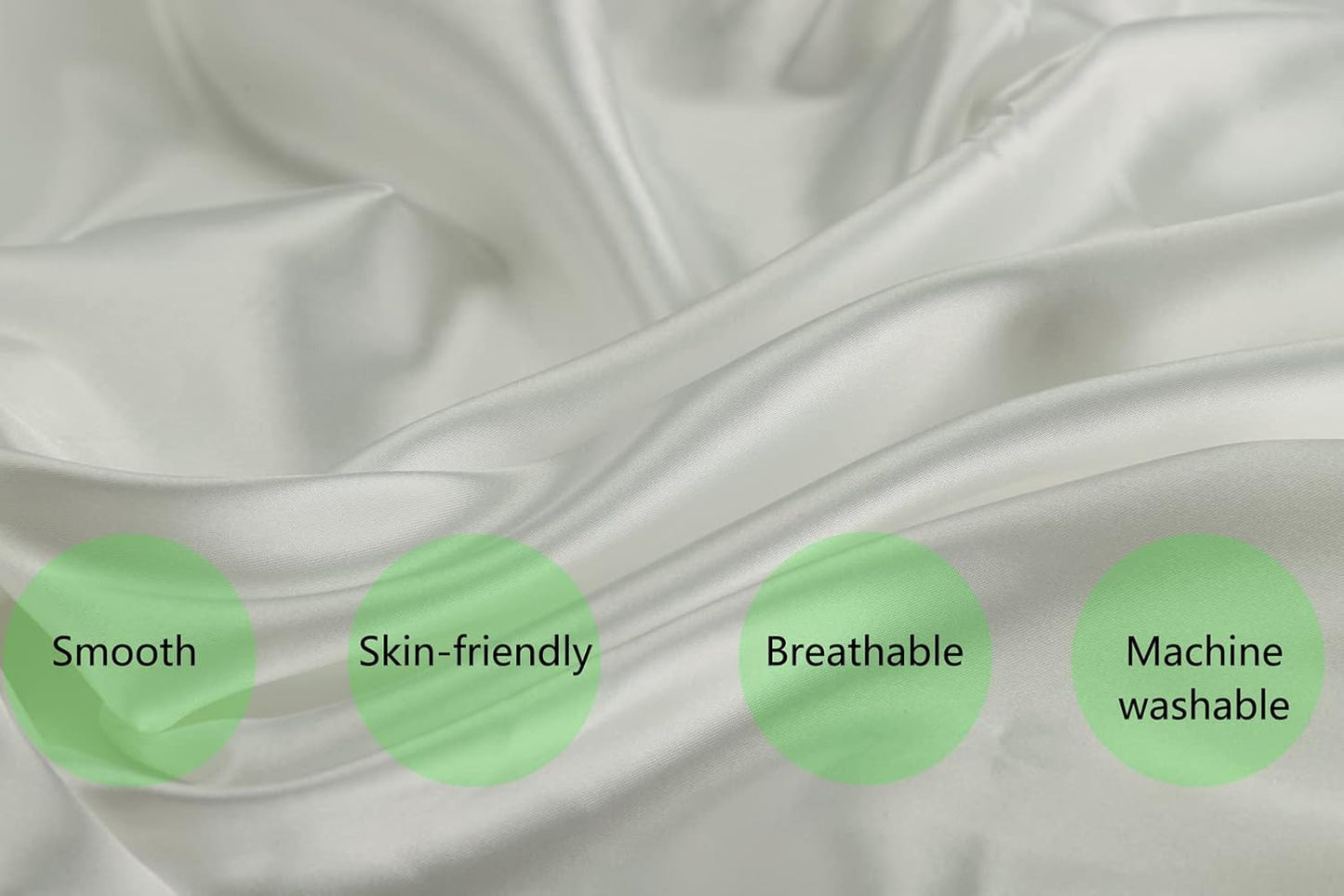 Satin Bassinet Sheet 2 Pack Ultra Soft Silk Compatible with Mika Micky Bedside Sleeper Fits Perfectly on 19 x 32 Inch Bed Side Sleeper Mattress Pad Protect for Baby Hair and Skin Grey White
