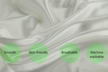 Satin Bassinet Sheet 2 Pack Ultra Soft Silk Compatible with Mika Micky Bedside Sleeper Fits Perfectly on 19 x 32 Inch Bed Side Sleeper Mattress Pad Protect for Baby Hair and Skin Grey White