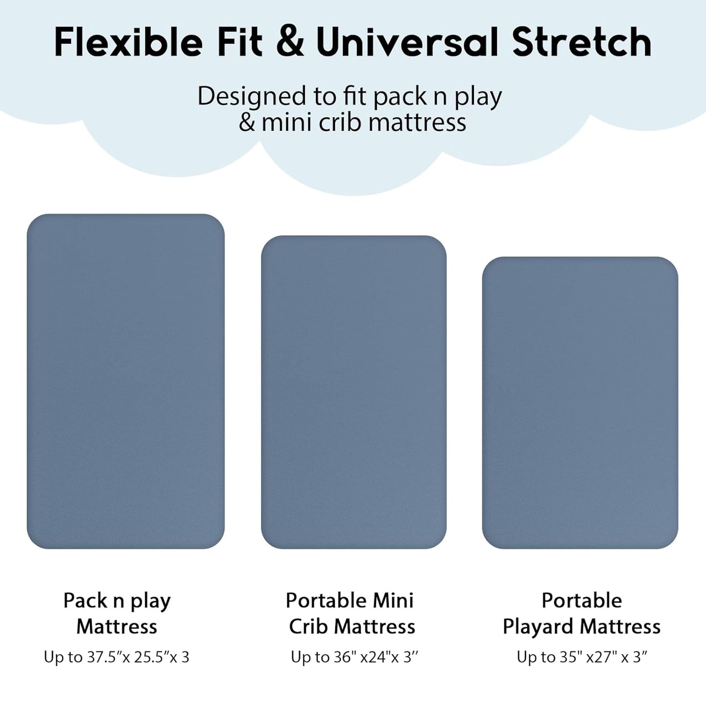 Yoofoss Pack and Play Sheets Fitted, Mini Crib Sheets 2-Pack for Pack N Play Mattress, Stretchy Playard Sheet, Soft and Breathable Green+Giraff
