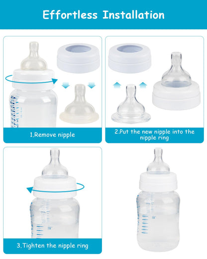 Silicone Nipple for Philips Avent Anti-Colic Baby Bottles, Flow 4, 6m+, Extra Fast Flow, 4 Count
