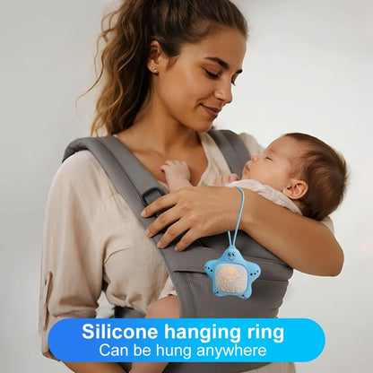 Portable White Noise Machine for Baby | Sleep Aid Music Lullaby Sound Machine with Star Projector for Nursery, Home, Travel | Gift for Infants, Toddlers, Kids