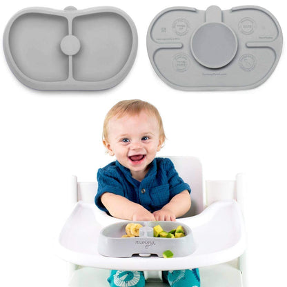 Nummy BOWL - Pure Silicone Bowl with Hidden Suction Cup for Babies and Toddlers | BPA and Phthalate Free | Microwave and Dishwasher Safe | Great Baby Gift (Blue, Puppy Pal Collection)