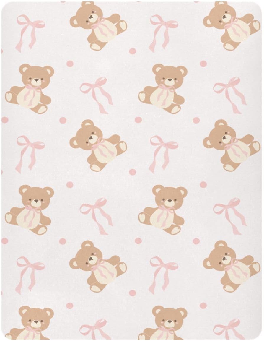 Fitted Crib Sheets Cactus and Floral Stretchy Portable Playard Sheets for Baby Toddler, Breathable Soft Mini Crib Mattress 52 x 28 in for Boys and Girls