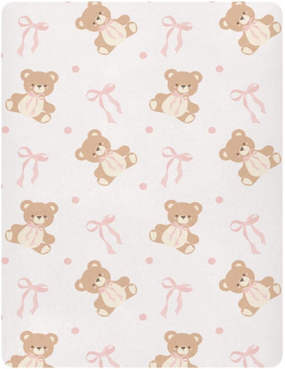 Fitted Crib Sheets Cactus and Floral Stretchy Portable Playard Sheets for Baby Toddler, Breathable Soft Mini Crib Mattress 52 x 28 in for Boys and Girls