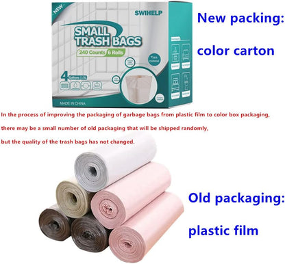 Handle Trash Bags 4 Gallon 100 Counts Small Garbage Bags for Office,Kitchen,Bedroom Waste Bin, Rubbish,Trash Can Liner