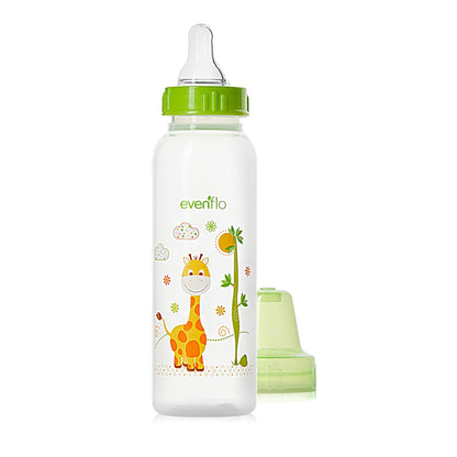 Classic Prints Polypropylene Bottles for Baby, Infant and Newborn - Blue/Green/Teal, 8 Ounce (Pack of 12)