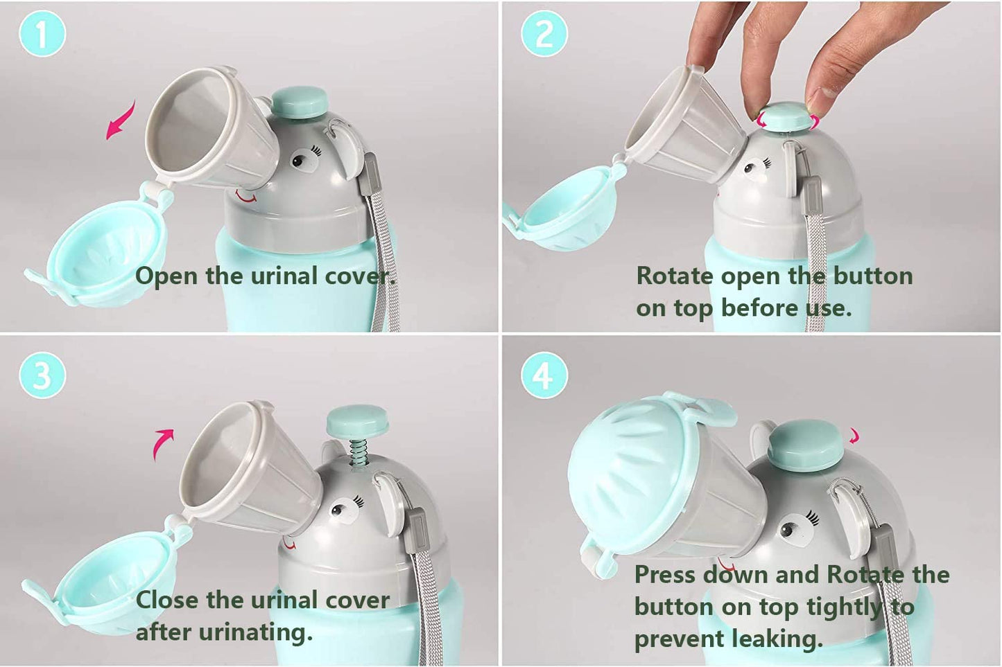 ONEDONE Portable Baby Child Potty Urinal Emergency Toilet for Camping Car Travel and Kid Potty Pee Training (boy)