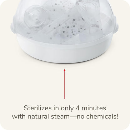 NUK Micro Express Microwave Baby Bottle and Accessory Sterilizer, a Fast & Effective Sterilization, Using Natural Steam
