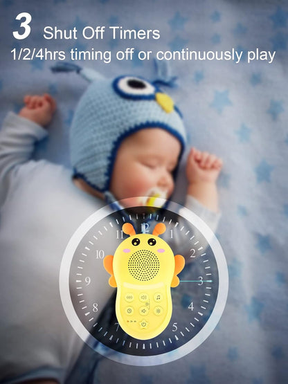 Portable Sound Machine for Baby,White Noise Sound Machine for Babies and Kids,Rechargeable Lullaby Machine with Light,Travel Sound Machine for Sleep,Great for Baby Registry Gift