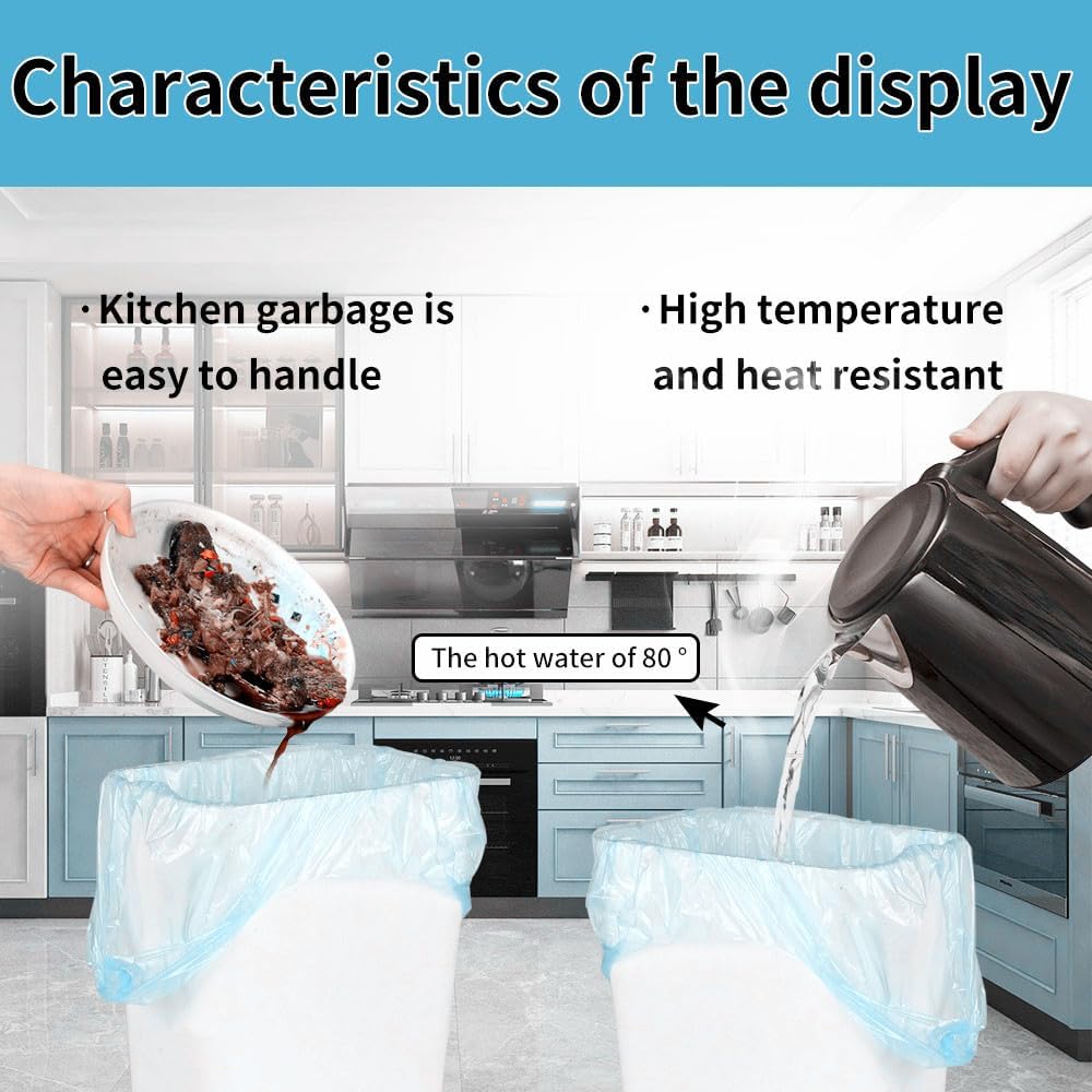 Handle Trash Bags 4 Gallon 100 Counts Small Garbage Bags for Office,Kitchen,Bedroom Waste Bin, Rubbish,Trash Can Liner