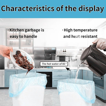 Handle Trash Bags 4 Gallon 100 Counts Small Garbage Bags for Office,Kitchen,Bedroom Waste Bin, Rubbish,Trash Can Liner