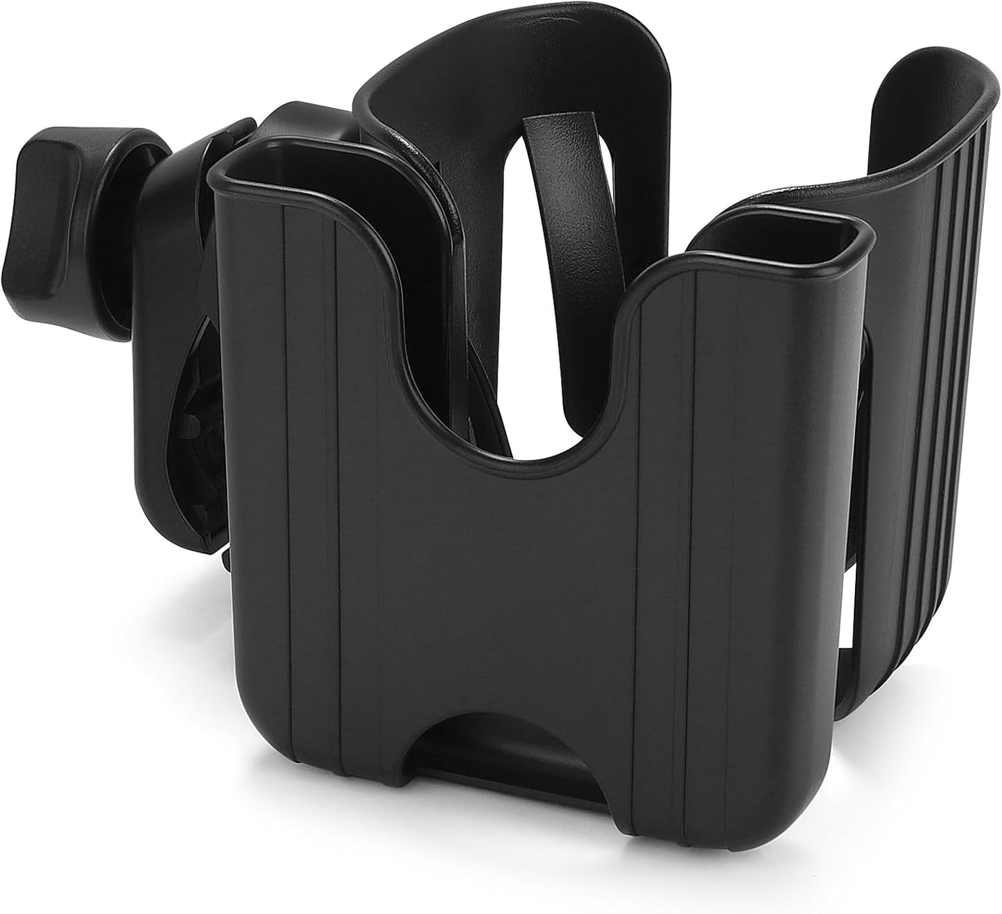 Accmor Universal Cup Holder, Stroller Cup Holder with Phone Holder, 360° Rotatable Large Caliber Designed Bottle Holder for Stroller, Bike, Wheelchair, Walker, Scooter
