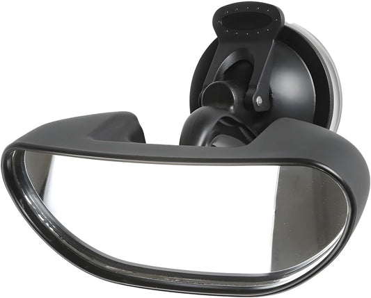 Universal Car Baby Mirror 360 Degree suction cup type Car Back Seat Baby View Mirror Adjustable Auxiliary Rear View Mirror 5.9Inch - Black