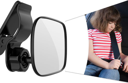 Car Interior Rearview Baby Mirror, Adjustable Wide Angle Windshield Backseat Mirror with Suction Cup, Universal Car Safety Rearview Accessories for Viewing Rear Passengers (HD-155)