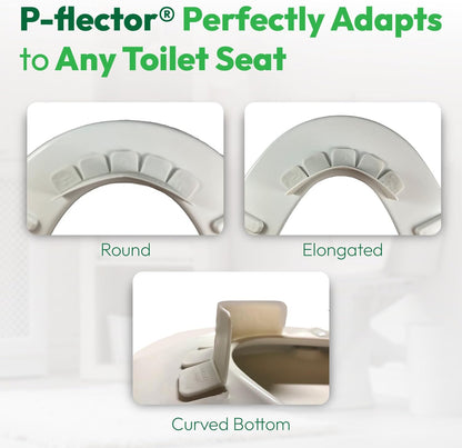P-flector® Toilet Seat Urine Guard (1-Pack) - Pee Splash Guard for Potty-Training Kids, Adults, Seniors & Special Needs Individuals - Fits Round, Elongated & Curved Toilet Seats