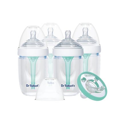 Dr. Talbot's Anti-Colic Bottles - 9 oz (2-Pack) - Baby Bottles for Newborn Babies 0+ Months - Self Sterilizing Newborn Bottles with Slow Flow Soft Flex Nipple and Advanced Venting System