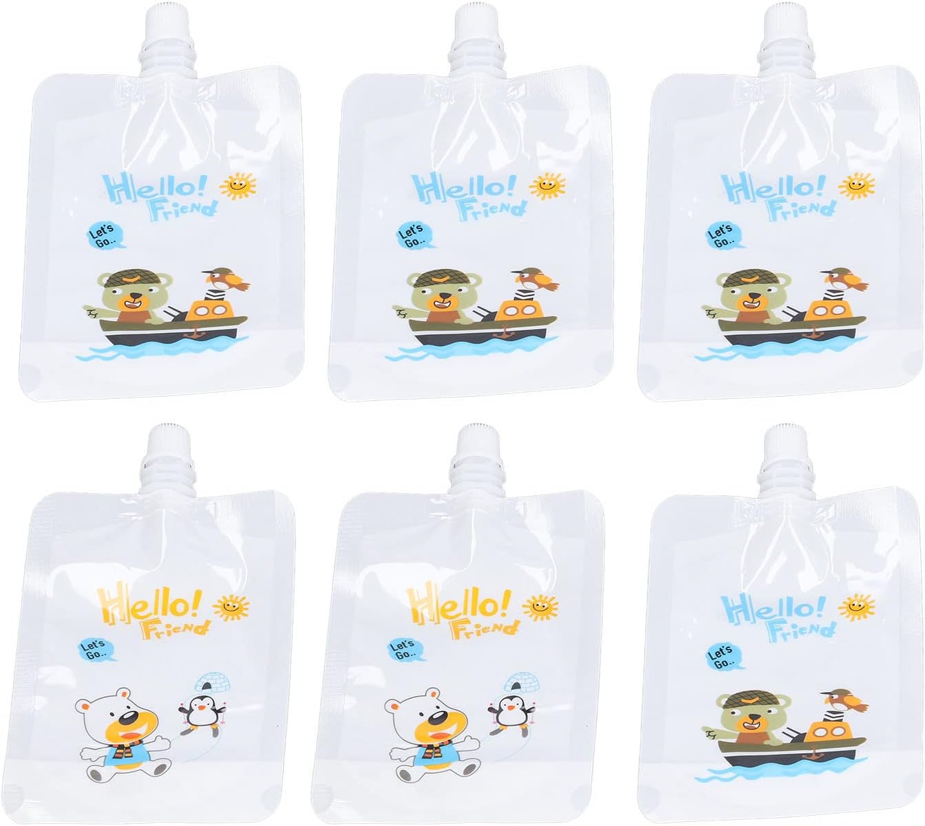 Baby Food Pouch Maker Safe and EasytoClean Fruit Puree Filler 7pcs Set Food Dispenser for Kids Squeezable Pouch for Toddlers (Green)