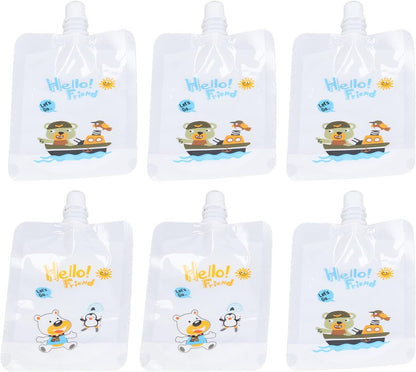 Baby Food Pouch Maker Safe and EasytoClean Fruit Puree Filler 7pcs Set Food Dispenser for Kids Squeezable Pouch for Toddlers (Green)