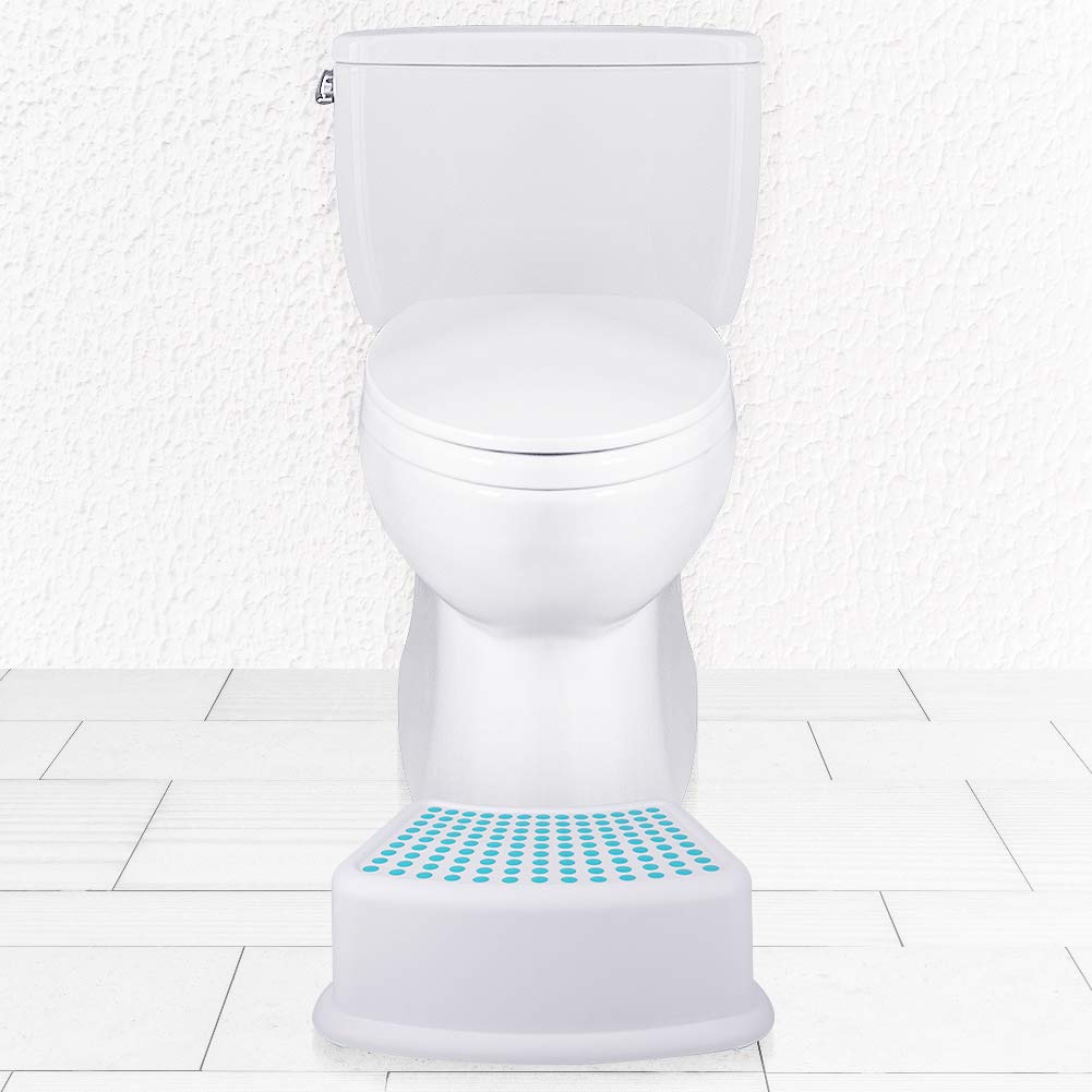 Step Stool for Kids (2 Pack), Toddlers Stool for Potty Training, Bathroom, Kitchen, Bedroom, Toy Room and Living Room. Toilet Stools with Soft Anti-Slip Grips for Safety, Stackable (Grey)
