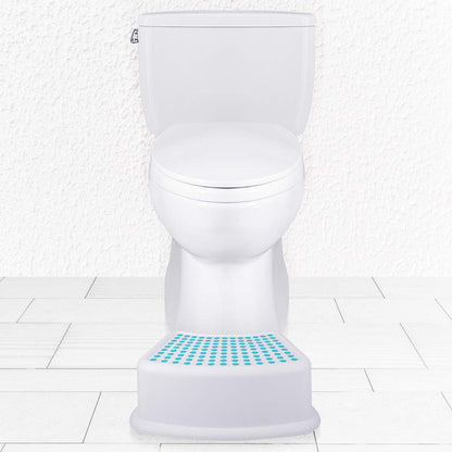 Step Stool for Kids (2 Pack), Toddlers Stool for Potty Training, Bathroom, Kitchen, Bedroom, Toy Room and Living Room. Toilet Stools with Soft Anti-Slip Grips for Safety, Stackable (Grey)
