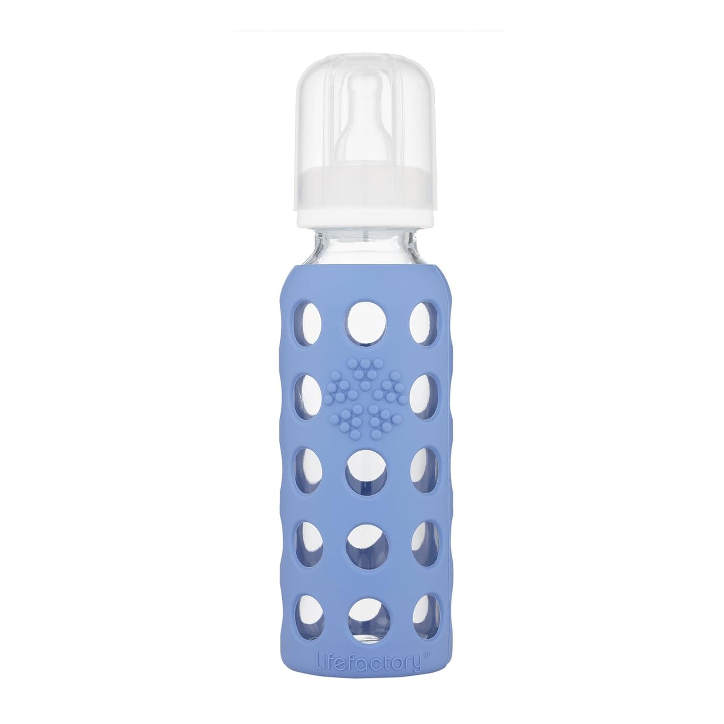 Lifefactory Glass Baby Bottle with Stage 1 Nipple and Protective Silicone Sleeve Cantaloupe, 4 Oz