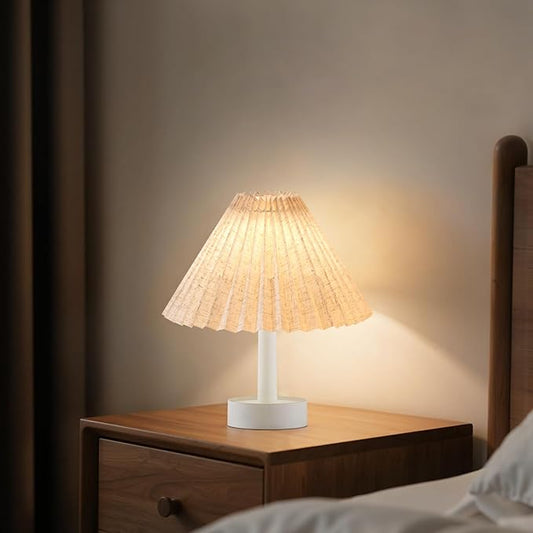 LOVERUIS Rechargeable Night Lights Night Light for Kids, Bedside Lamp with 3 Dimmable Colors for Mom, Bedroom, Camping, Bathroom（White