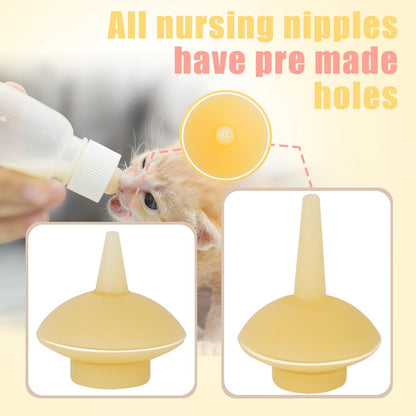 Pet Feeding Bottle and Syringes with Nipples for Small Cat Dog Animals (Model 1)