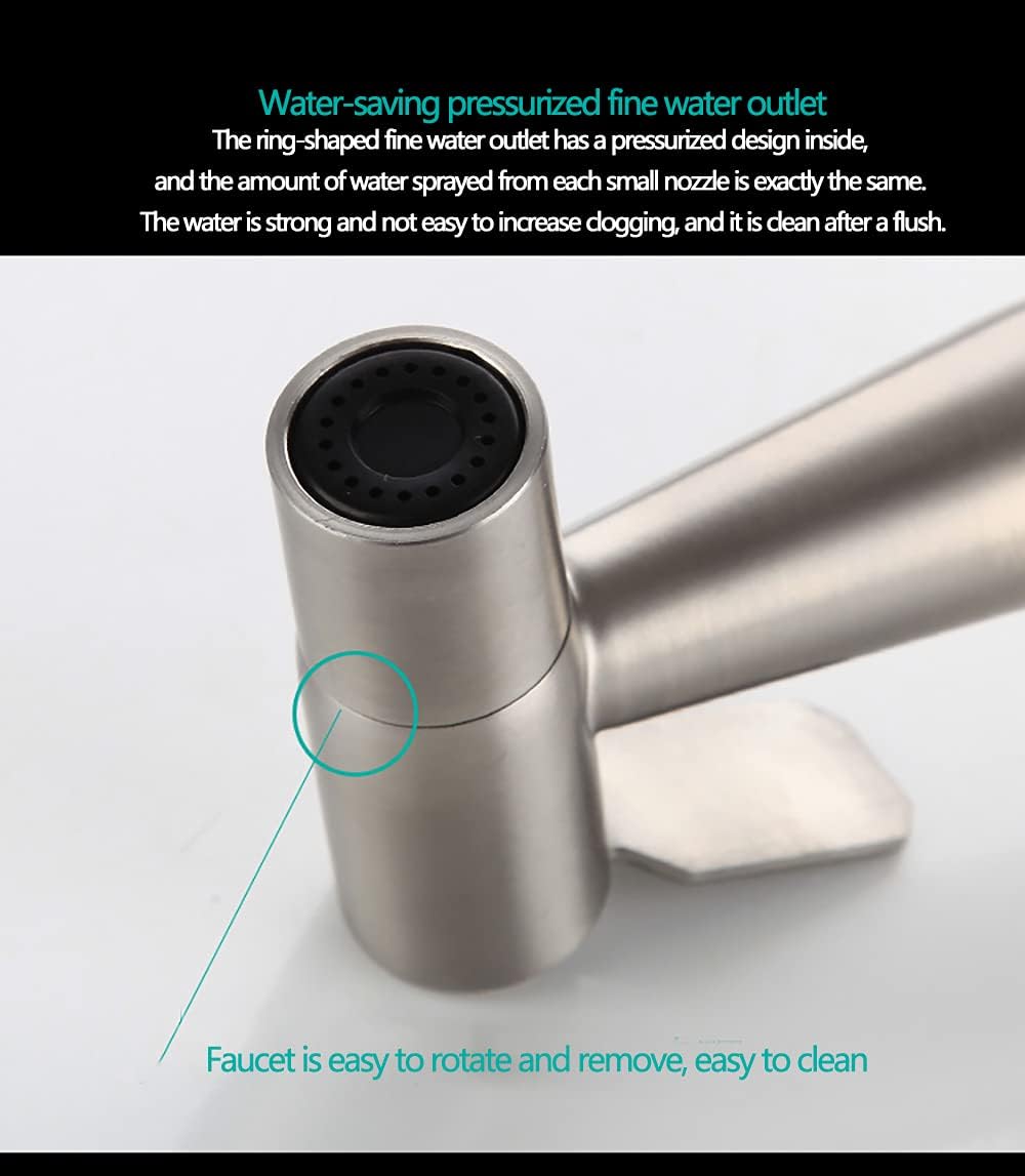 Hand Held Sprayer Toilet Attachment Stainless Steel Bathroom Bidet Spray Set, Multi-Function for Cloth Diaper Sprayer, Toilet Or Wall Mounted, Pets Shower - Stainless Steel,c